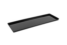 Auslagetablett Pr&auml;sentationsschale B&auml;ckereiblech Lebensmittelecht 58x20cm BLACK