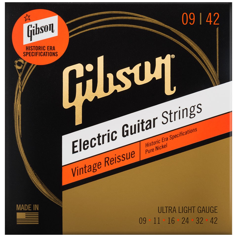 Saiten E-Gitarre Gibson HVR 9 009-042 Vintage Reissue Gitarrensaiten E- Gitarr 2790₽