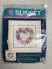 Sunset Crewel Kit Wedding Heart w/ Persian Wool 11053 1989 Ann Craig RARE Sealed