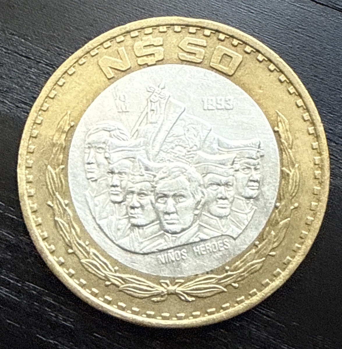 1993 Bimetallic Mexican 50 Nuevos Peso Ninos Heroes | eBay