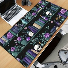 40 90cm XXL Oversized Gaming Mouse Pad - Gothic Dark Fantasy Desk Mat with Skull