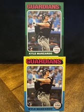 2024 Topps Heritage High Number - Kyle Manzardo #673 Green Border & Base (RC)