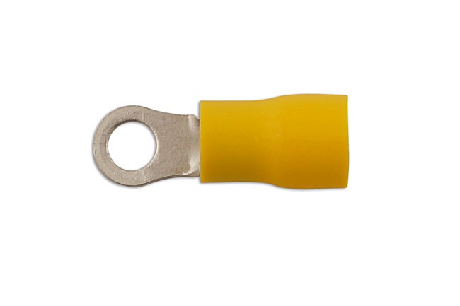CONNECT 30220 Yellow Ring Terminal 8.4mm 100 Pcs Insulated Crimp Connectors