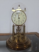 Vintage Kundo 400 Day Anniversary Clock Glass Dome Working