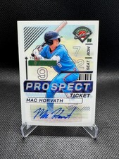 Mac Horvath Auto 2024 Panini Prospect Edition #19 Holo Ticket Tampa Bay Rays