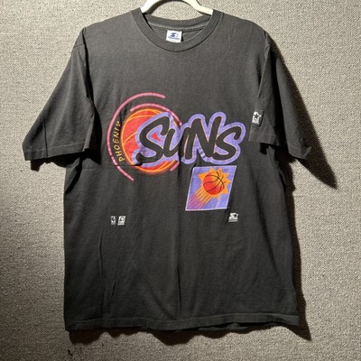 Vintage Phoenix Suns Shirt Mens L Black NBA Basketball Starter Tee 90s SS USA