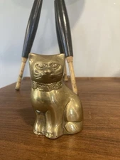 Vintage Brass Kitty Cat Kitten Paperweight Figurine