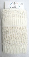 Keep Your Socks On Boot Topper Leg Warmers Ivory with Sequins Women's 1 Size New
