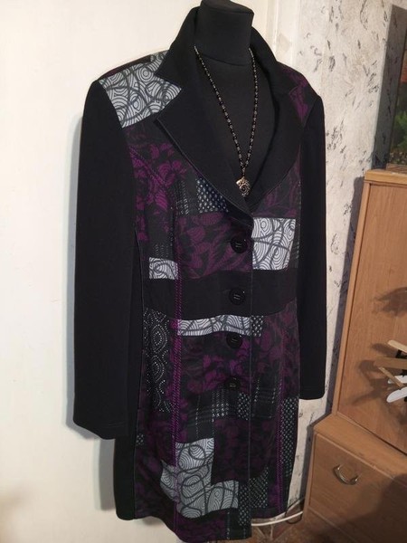 Women Gerry Weber Trench Coat Black Viscose 44