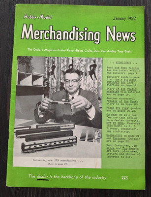 Vintage January 1952 Hobby-Model Merchandising News Model Railroad Periodical