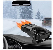 Car Heater Portable Heating Cooling Fan Defroster 2-in-1,12V 150W 3 Outlet
