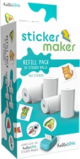 Hello Blink Sticker Maker Refill Pack – 10 Rolls: 5 Round, 5 Square – Makes 400