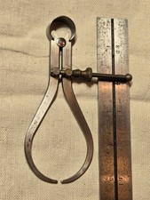 Vintage L. S. Starrett 4" Spring Joint Slip Nut Outside Calipers, Made in USA