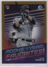 2022 Bowman Rookie of the Year Favorites Gold Refractor 33/50 Gavin Sheets 15sd