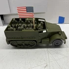 1950’s  marx army training center playset half track vehicle truck With Men MINT