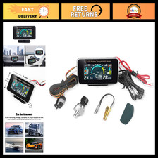 3-in-1 Digital Lcd Gauge - Oil Pressure Voltage Water Temp Meter For Cartruc