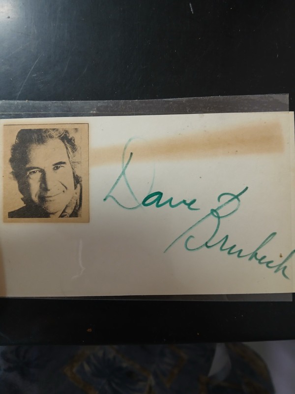 dave brubeck  Autograph