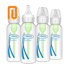 Dr. Brown's Natural Flow Anti-Colic Options 250 250 ml, 4 Pack, 8oz, Clear
