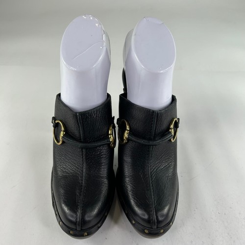 GUCCI Black Baby Horsebit Slide Heel Mule US 7 B Women's Studs Designer Shoes - Imagen 5 de 14