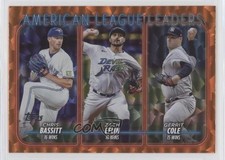 2024 Series 1 League Leaders Orange Crackle Foil Chris Bassitt Zach Eflin 1b8