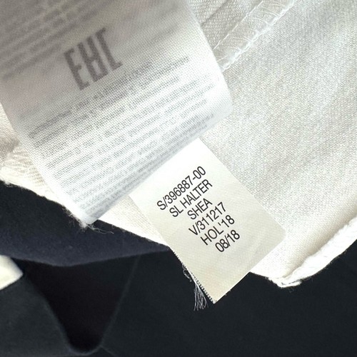 BANANA REPUBLIC size 12T Dress Sleeveless Navy White Slimming Stretch Fitted EUC - Picture 5 of 7