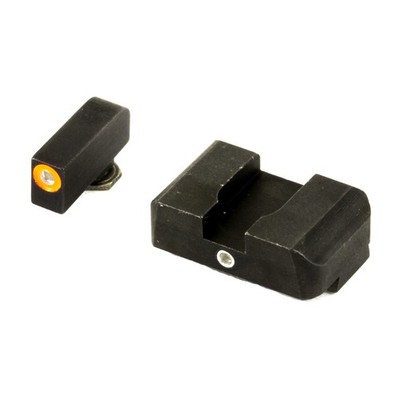 AmeriGlo Pro i-Dot Tritium Night Sight Set Green with Orange Outline GL-201