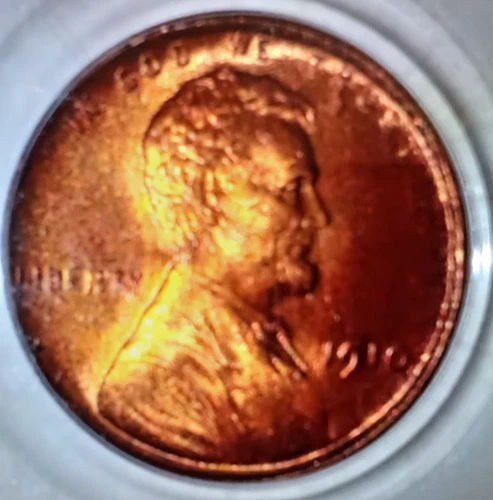 1910 P LINCOLN CENT MS65 RED