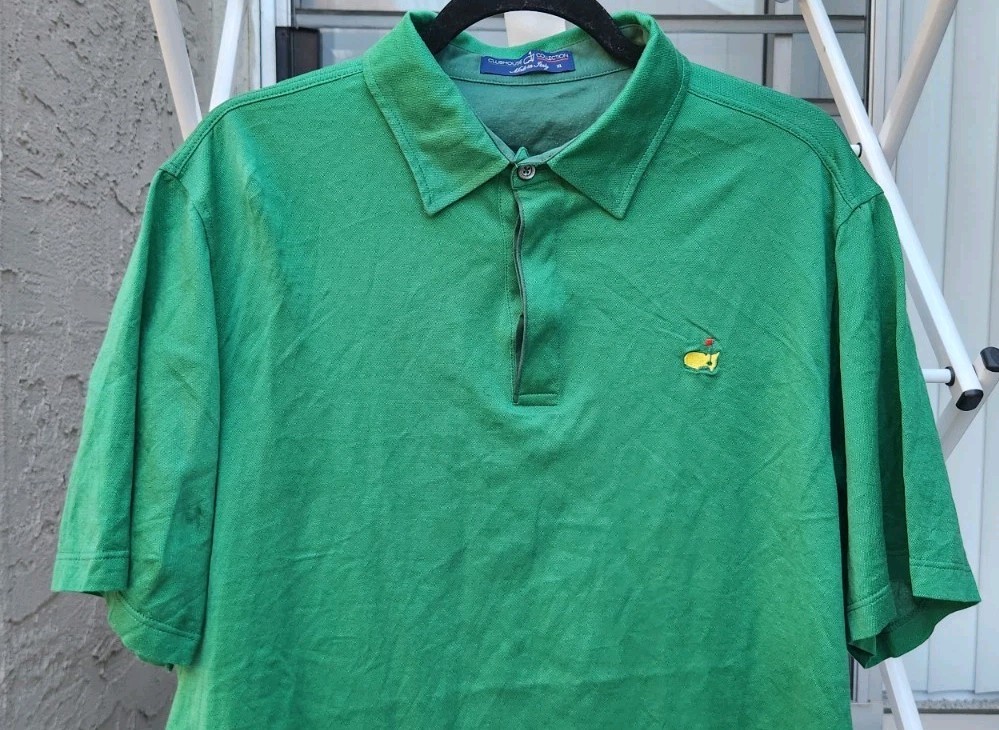 Masters Clubhouse Collection Polo Shirt Men's XL Green Golf Cotton