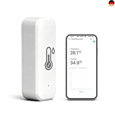 Zigbee Thermometer, Smart Hygrometer Works with Alexa & Google Assistant,
