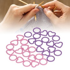32Pcs Pink Purple Household Round Heart Type Knitting Stitch Markers Set Robust