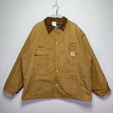 VTG 90s Carhartt Duck Canvas Chore Jacket - GBLC - Blanket Lined - XL / 2XL