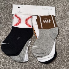 NEW Nike Toddler Boys Sport Socks Size 2-4 Years 6 Pack