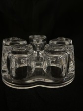 Heavy Glass Teapot Holder/Counter Saver Whimsical Footed Heart Design