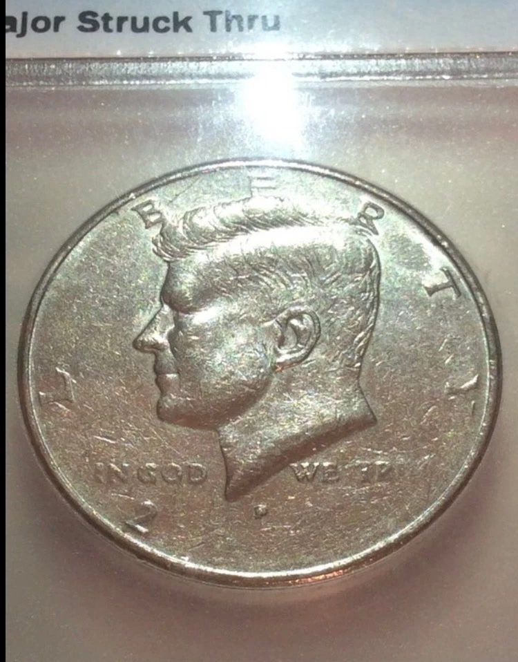 Rare 000 Date Missing Major Struck Through Grease Error ICG Kennedy Half Dollar - Image 4 of 4