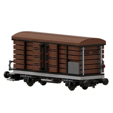 Hot Sale Boxcar/ Goods Wagon Twin-axle with Sliding Doors 839 Build Moc