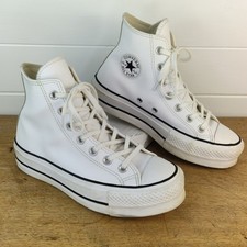Converse All Star 561676C Platform Hi Lift Leather White Women's US 6 EU 36.5