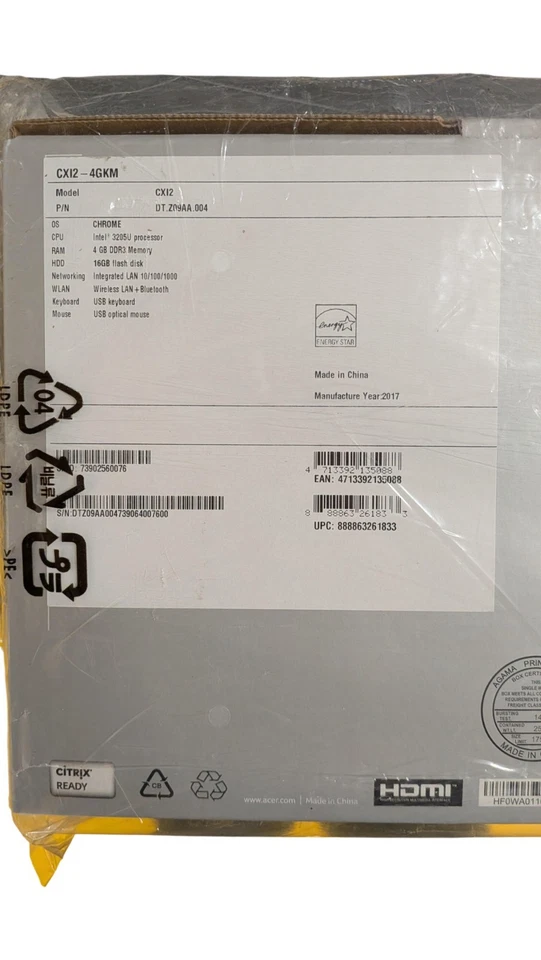 Acer Chromebox CX12-4GKM Intel 3205U, 4GB Ram, 16GB HDD, Keyboard and Mouse Inc. - Image 4 of 4