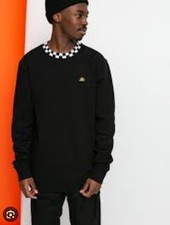 VANS checkered crew neck sweatshirt black Mens Sz S