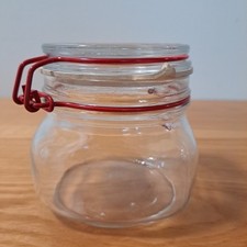 Vintage Bormioli Rocco Fido Glass Mason Jar Made in Italy 3/4 Liter 