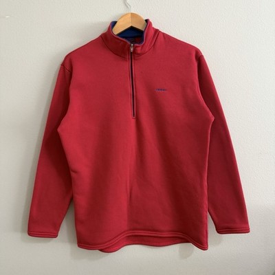 Vintage 90a Patagonia Capilene red fleece quarter zip sweatshirt Size L USA Made