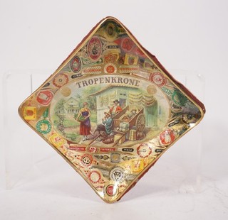 Vintage Rarität alter Aschenbecher Werbung Reklame Tropenkrone Zigarren Tabak