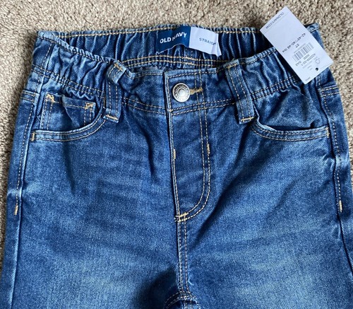 NWT Girl’s Old Navy Straight Jeans. Elastic Cinch Waist. Size 5T - Picture 2 of 5
