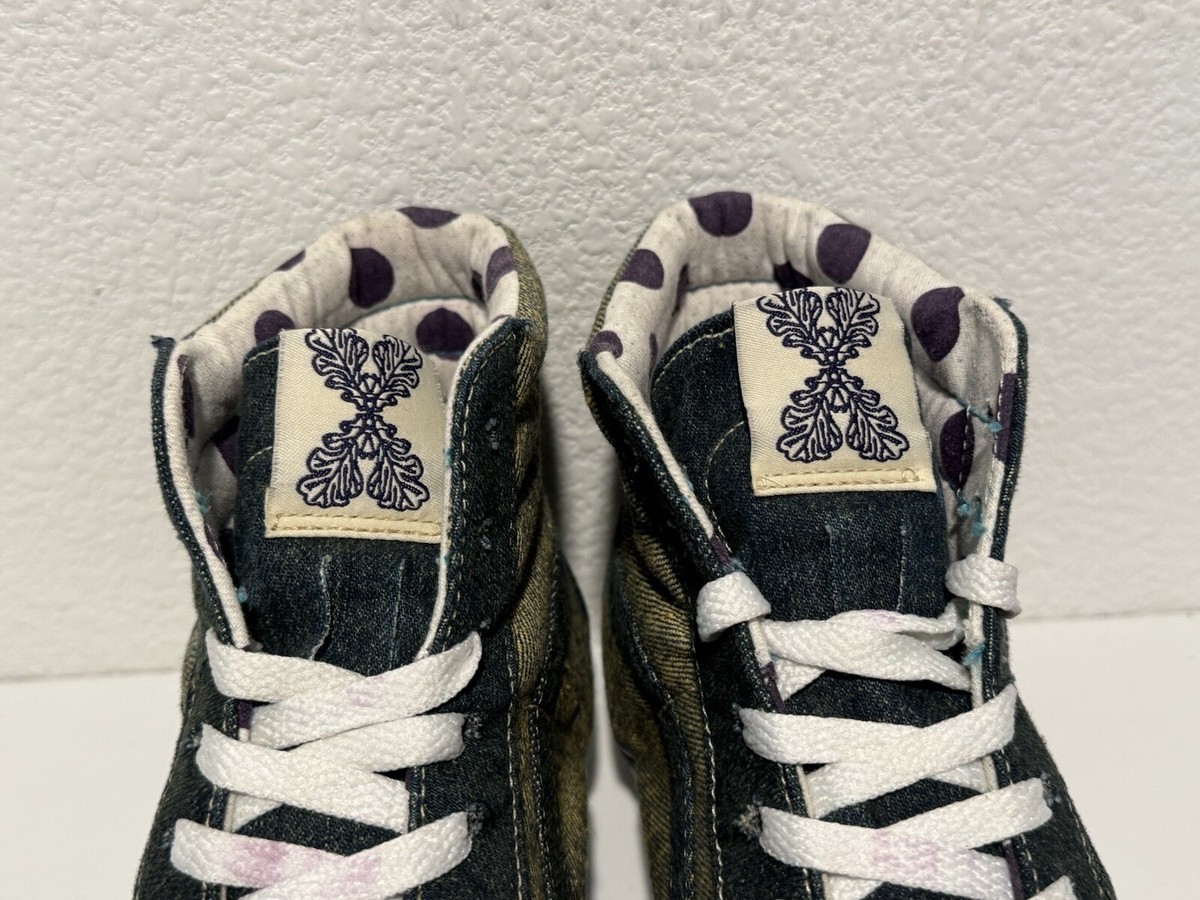 2006 VANS SK8-Hi LX LOOMSTATE SKATE SHOES SZ 8.5 BLUE DENIM  display picture 2