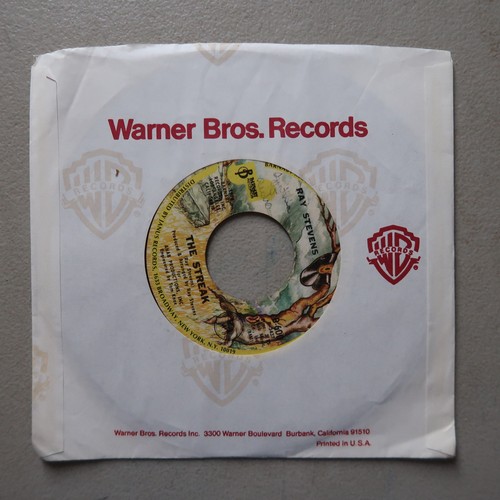 RAY STEVENS THE STREAK/YOU'VE GOT THE MUSIC INSIDE VINYL 45 JANUS VG 14-40 - Picture 1 of 3