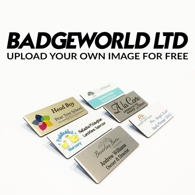 Custom Double Sided ID Badge Card - Personalized With Logo, Photo & Text For Employees, Work, Events (Vertical S7 Size)