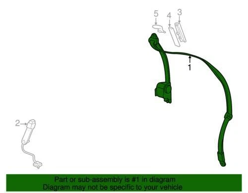 Genuine Ford Mercury 2004-2007 Monterey Seat Belt Assembly Left 4F2Z17611B09AAA - Image 2 of 2