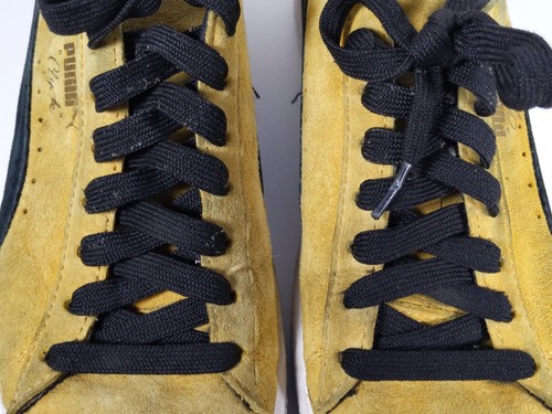 Scarpe da ginnastica Puma Clyde Bright Gold Puma nere scamosciate 361466-01 taglia 9M con scatola - Foto 5 di 12