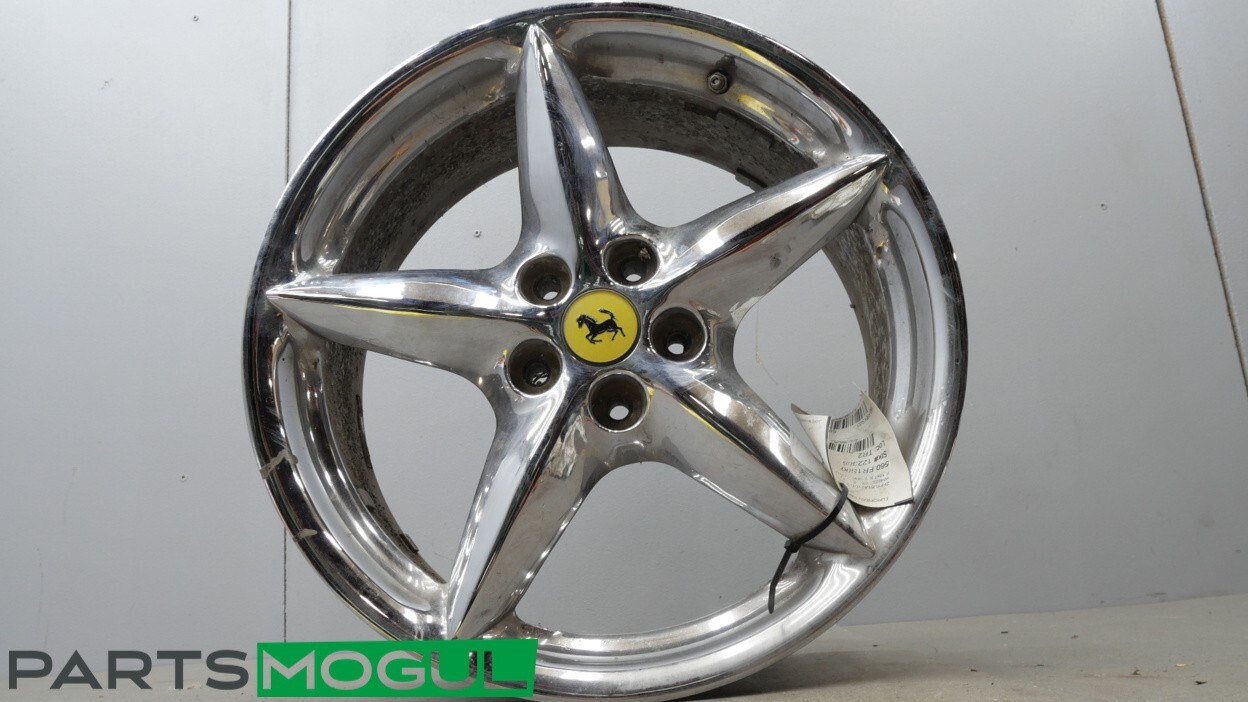 2000 Ferrari 360 Chrome 5 Spoke Original Front Wheel, Rim OEM