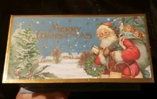 PUNCH STUDIO Music Box W/Cranberry Soap Bar 4oz "We Wish You A Merry Christmas" 