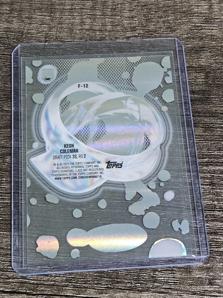 2025 TOPPS SIGNATURE CLASS #F-12 - KEON COLEMAN - FLUIDITY CARD | eBay